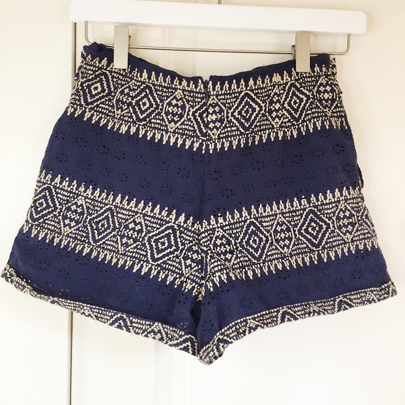 Tularosa REVOLVE Navy High Waist Eyelet Shorts XXS - Picture 4 of 8